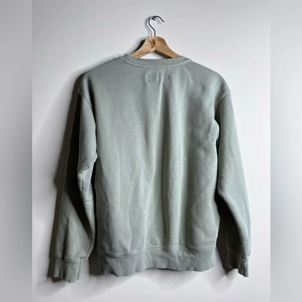 Aritzia TNA Cozy AF Fleece Crew Sweatshirt Mint Green Size Small - Picture 9 of 10